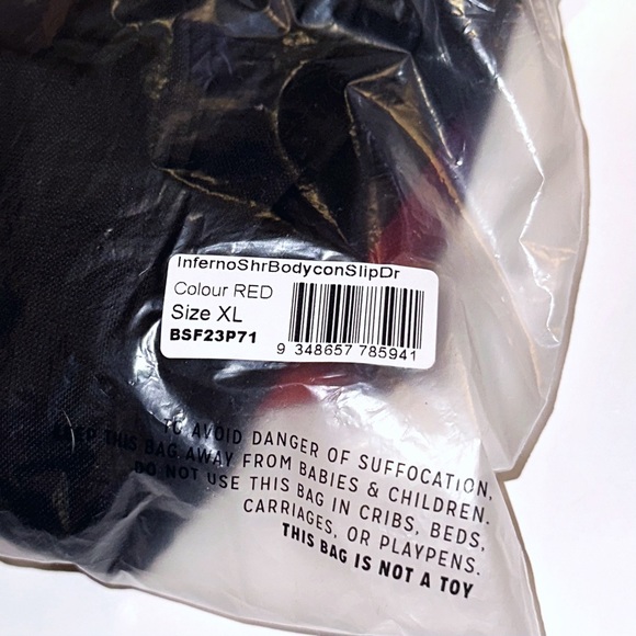 Blackmilk Inferno Sheer Bodycon Slip Dress LIMITED - midi black mesh flame XL - Picture 5 of 10